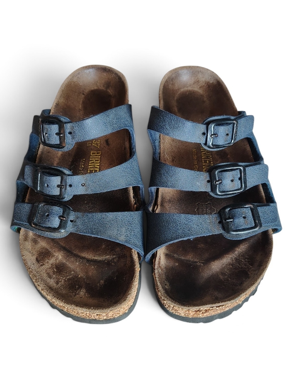 Birkenstock Florida Birko Flo Women's Midnight Blue 3 Strap Sandals Size 37 L6